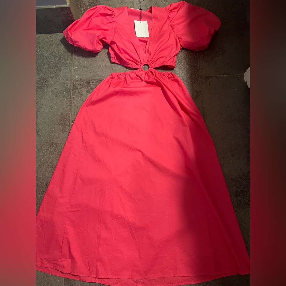 DELUC WOMEN'S COTTON PISARRO
DRESS in FUCHSIA. Size S. NWT - Picture 10 of 16